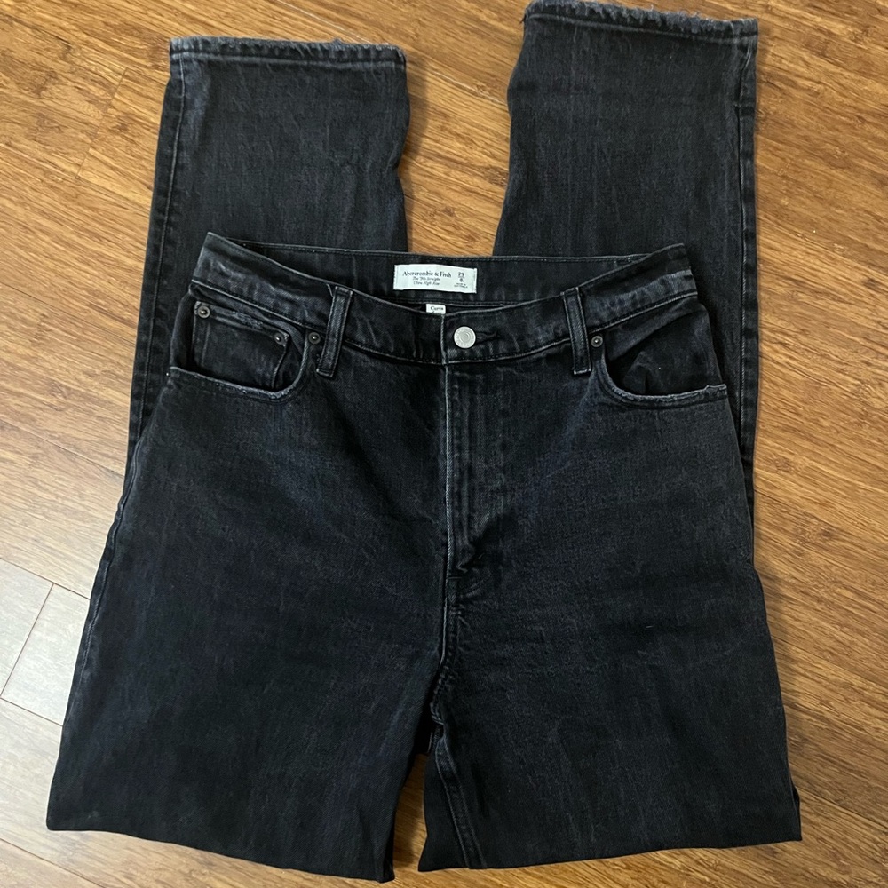 Abercrombie & Fitch Women's High-Rise Black Denim Jeans
